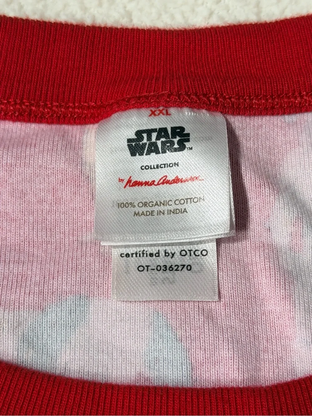 Hanna Andersson Star Wars Pajama Set - Red Holiday Print - Top XXL / Pants XL